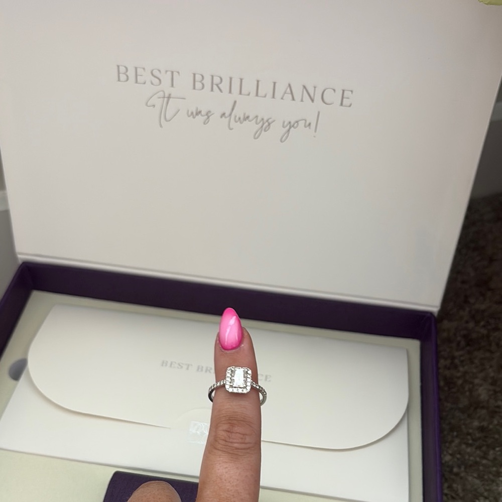 NEW SIZE 11Best Brilliance Silver Ring with Square Diamond✨